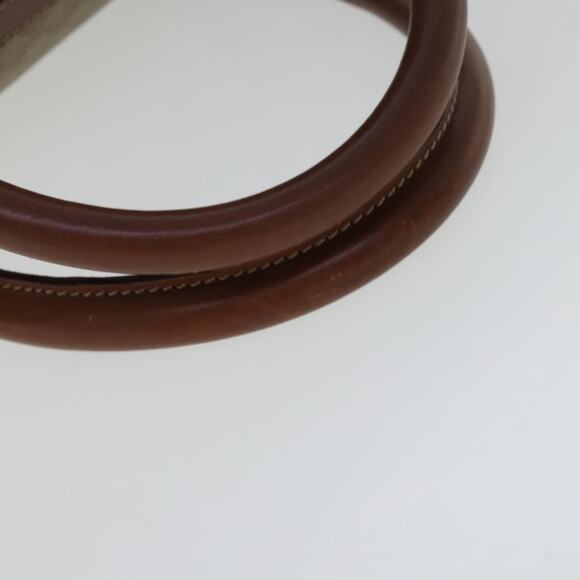 CELINE Macadam Canvas Boston Bag Beige Brown Gold - Picture 7 of 12